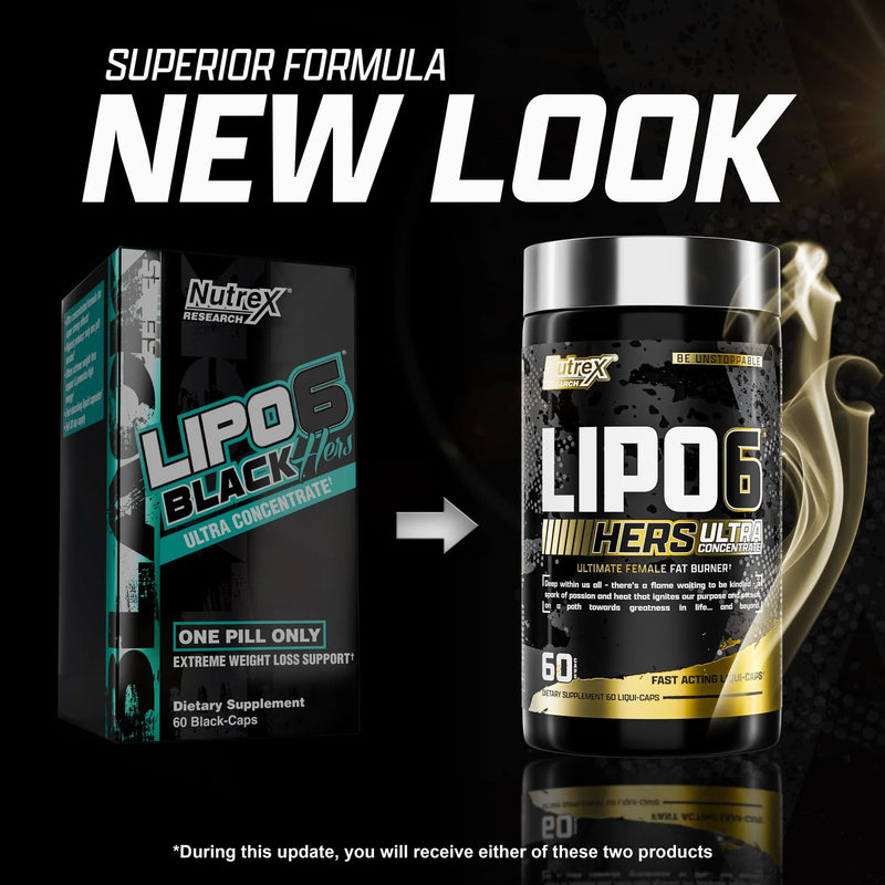 Lipo-6 Black Hers Ultra Concentrate 60 Capsules 60 Servings