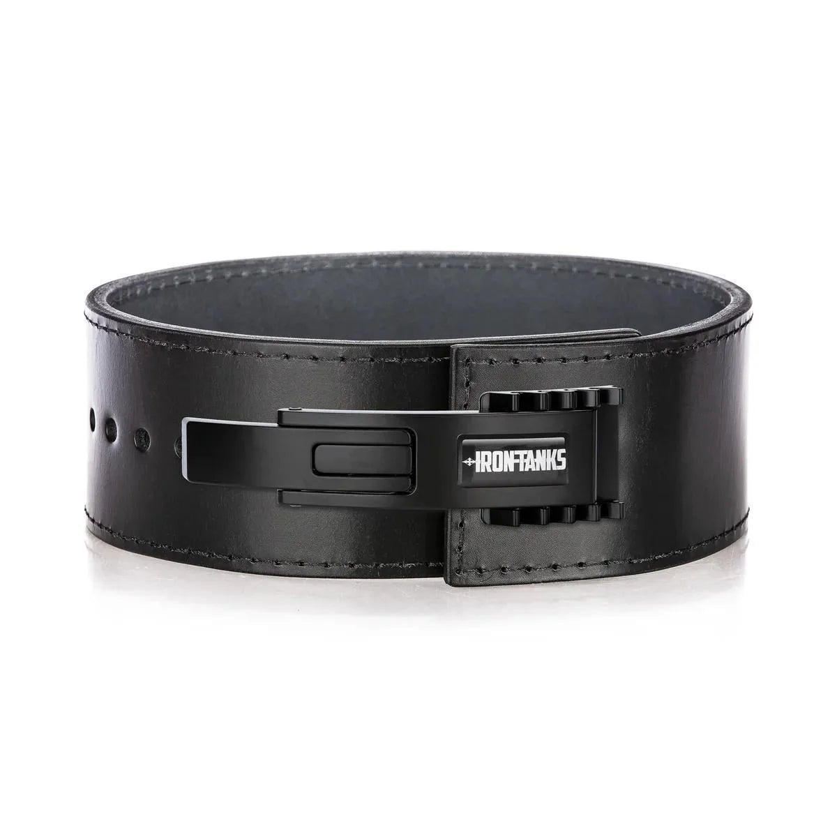 Powerlifting Heavy Leather Lever Round Belt Aliscofit
