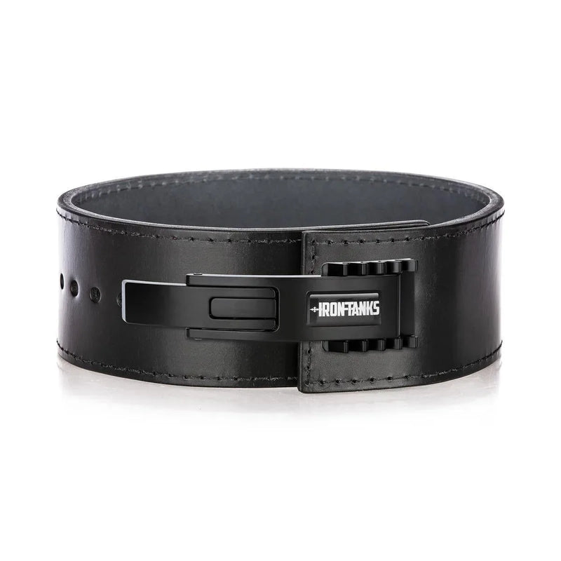 Powerlifting Heavy Leather Lever Round Belt Aliscofit