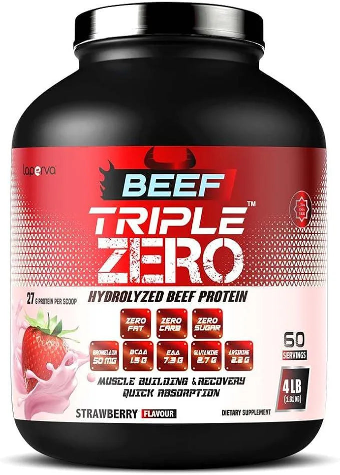 Laperva Beef Triple Zero Hydrolyzed Protein Powder isolate 4lbs(1.81kg) 60servings