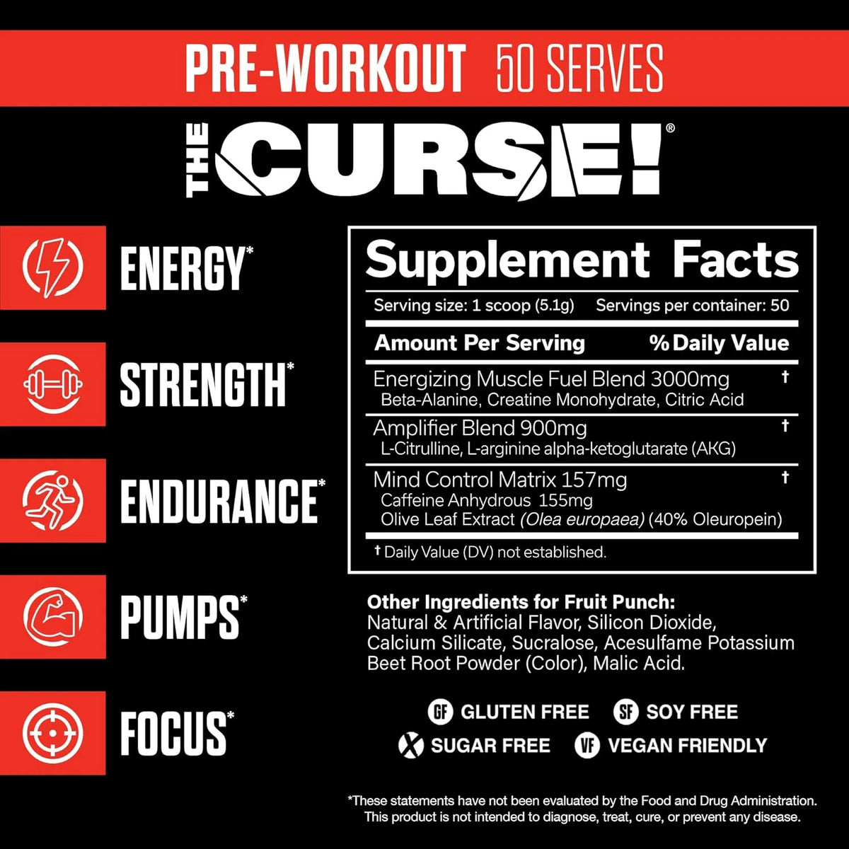 JNX SPORTS The Curse Preworkout Powder 255g 50servings