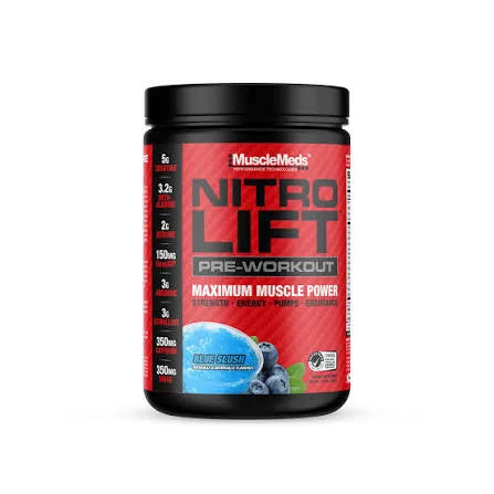 MuscleMeds Nitro Lift – Pre-workout 5g Creatine, 175mg ElevATP, 350mg Caffeine - 40