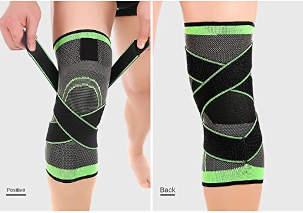 Knee Compression Sleeve with Straps  Support