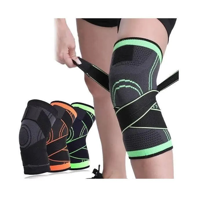 Knee Compression Sleeve with Straps  Support