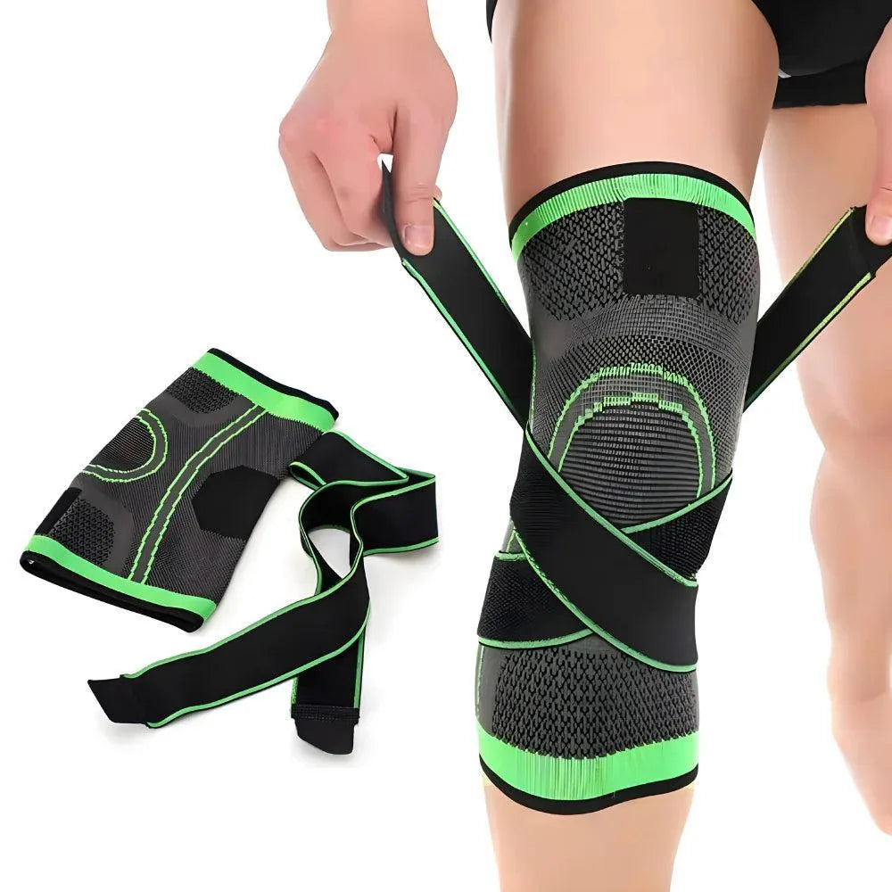 Knee Compression Sleeve with Straps  Support
