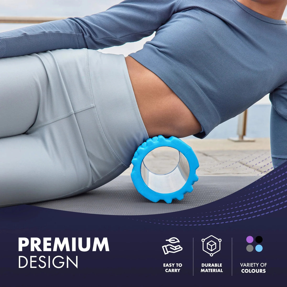 Foam Roller for Deep Tissue Massage – High-Density Exercise Roller  33CM