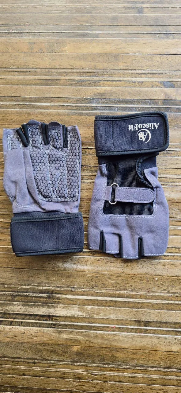 Grey Training Gym Gloves Aliscofit