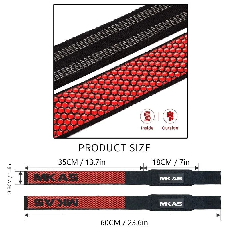 MKAS Weight lifting Wrist Straps Fitness Bodybuilding Training Gym lifting strap