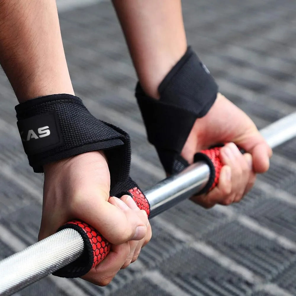 MKAS Weight lifting Wrist Straps Fitness Bodybuilding Training Gym lifting strap