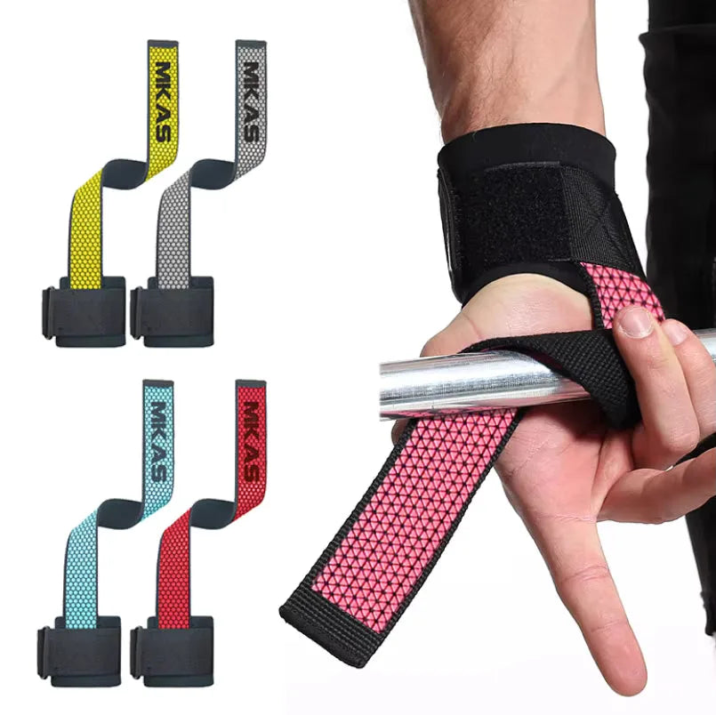 MKAS Weight lifting Wrist Straps Fitness Bodybuilding