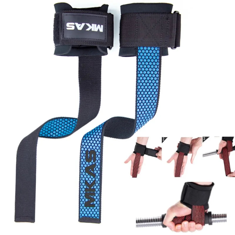 MKAS Weight lifting Wrist Straps Fitness Bodybuilding
