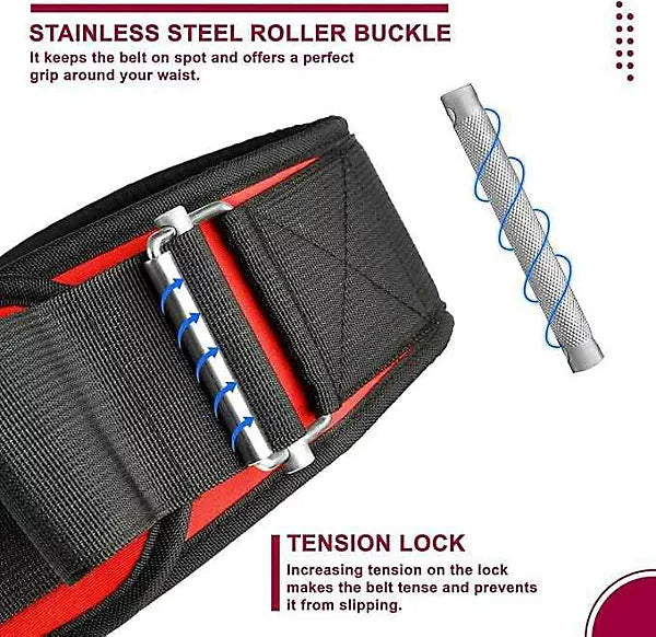 Nylon Weightlifting Belt Lumbar Waist Support Trainer Protector Belts For Weight Lifting Fitness Sport Gym
