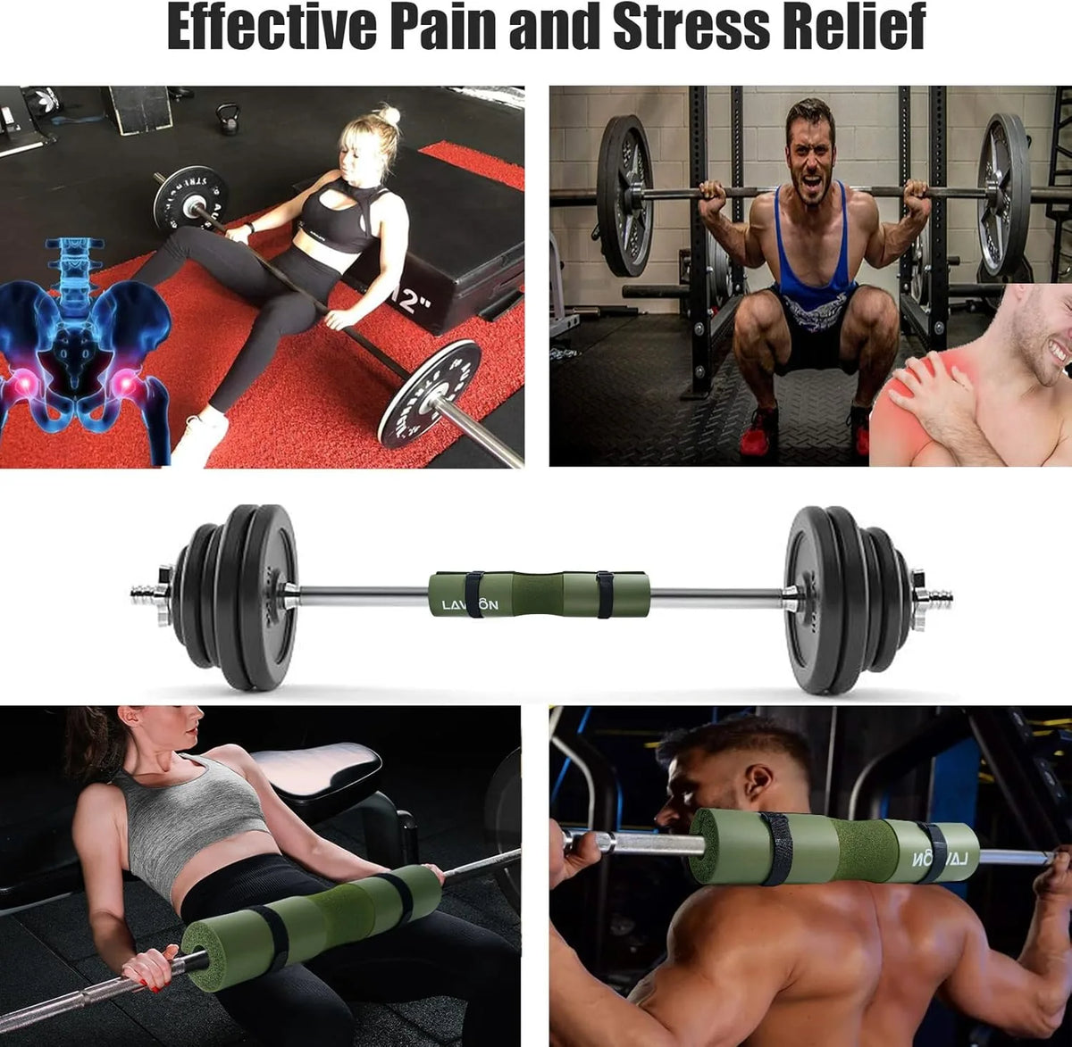 Barbell Squat Foam Pad Weight Lifting Cushion Neck & Shoulder Protective Pad Thrusts