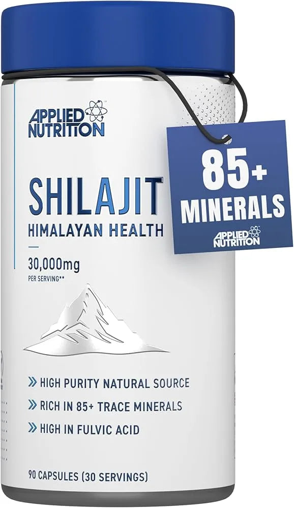 Applied Nutrition Shilajit capsules high dose 30,000 mg 90caps 30servings