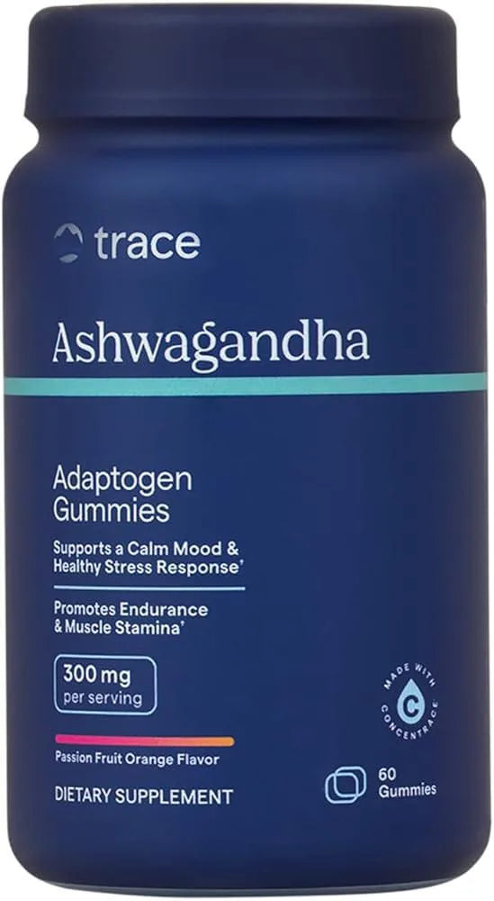 Trace Minerals Ashwagandha Gummies, 300mg - Health Supplement to Support Brain & Immune Health - Relaxation Supplement to Aid Calm & Restful Sleep - Passion Fruit Orange, 60 Gummies (30 Servings)