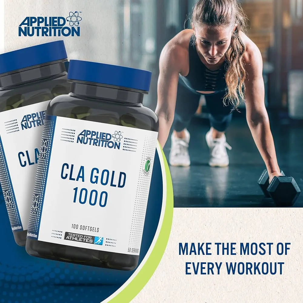 Applied Nutrition CLA Gold, 1000 mg, 100 Softgels, Helps  Weightloss & weight management