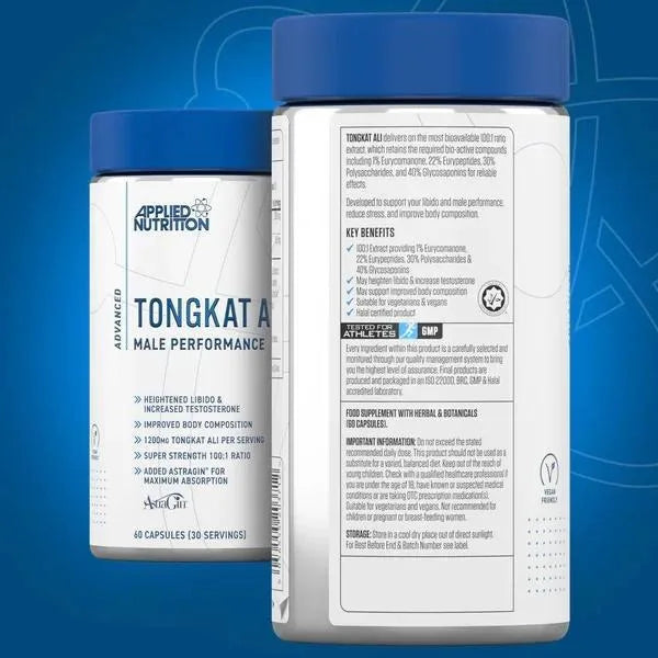 Applied Nutrition Tongkat Ali Long Jack Testosterone Supplement 1200mg 60Capsules 30Servings
