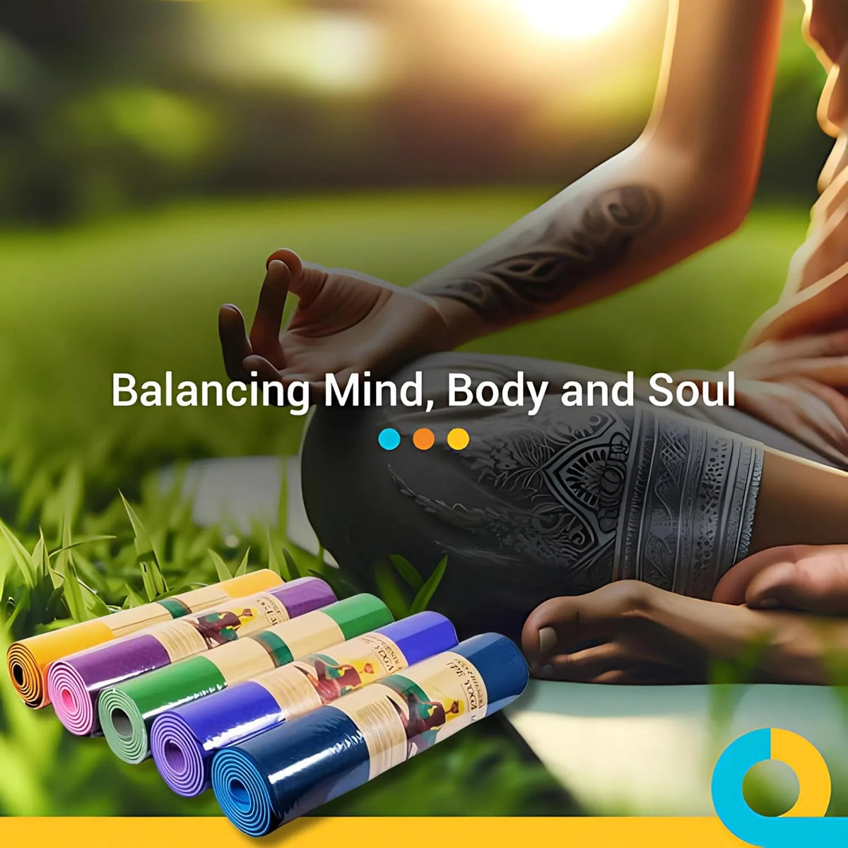 Yoga Mat for Men & Women Non-Slip, Lightweight & Durable Ideal for Home, Gym, Meditation & Floor Exercises