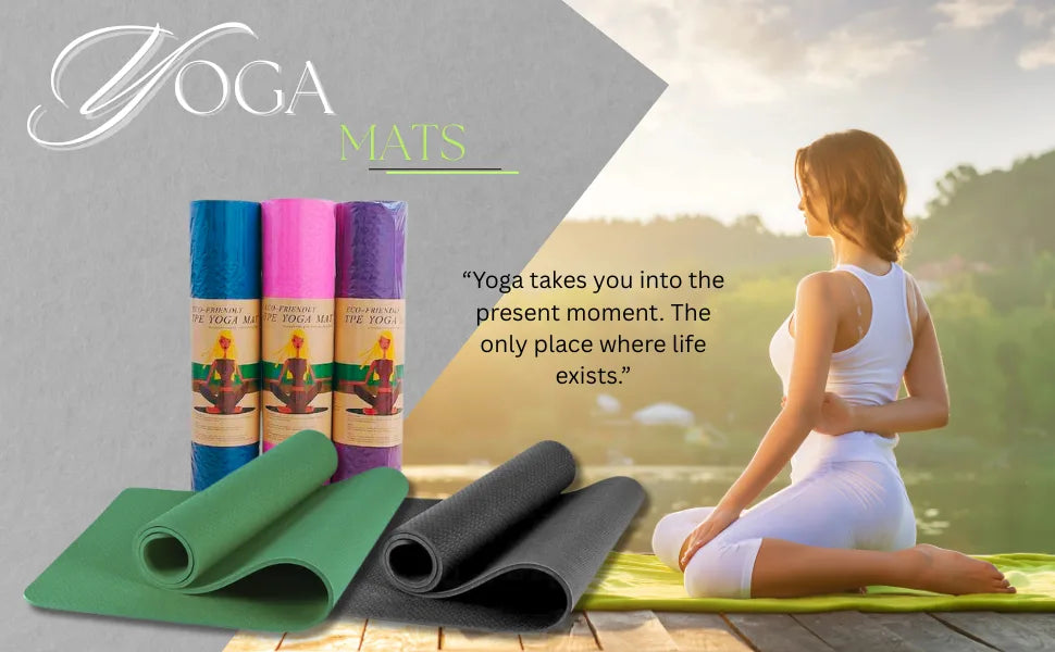 Yoga Mat for Men & Women Non-Slip, Lightweight & Durable Ideal for Home, Gym, Meditation & Floor Exercises
