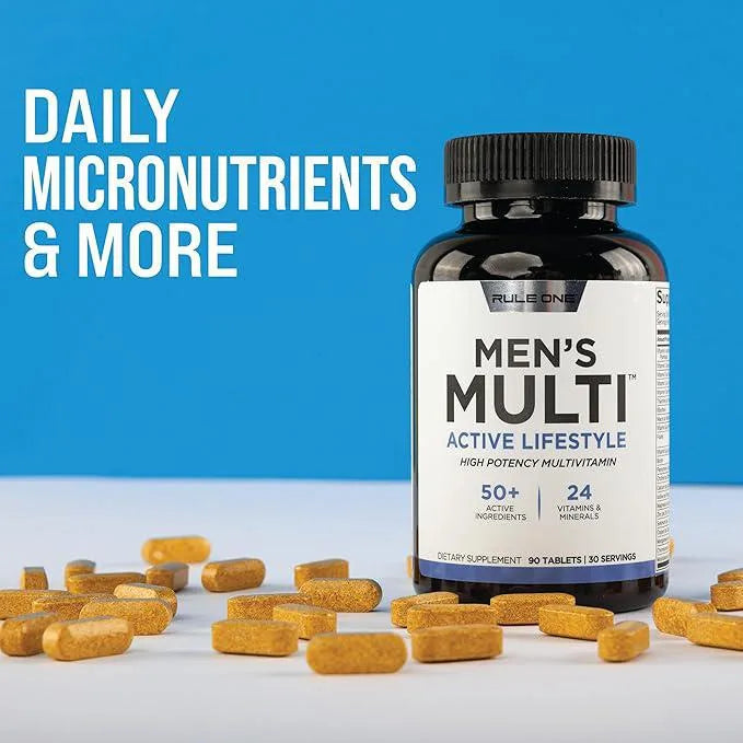 Rule 1 Men's Multi Active Lifestyle Multivitamin 90Tablets, 30servings