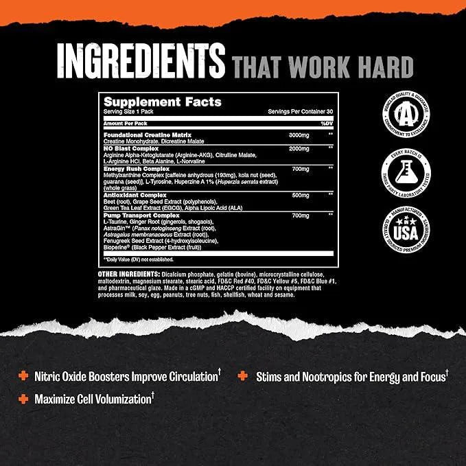Animal Pump Pre-Workout Supplement  30 Packs