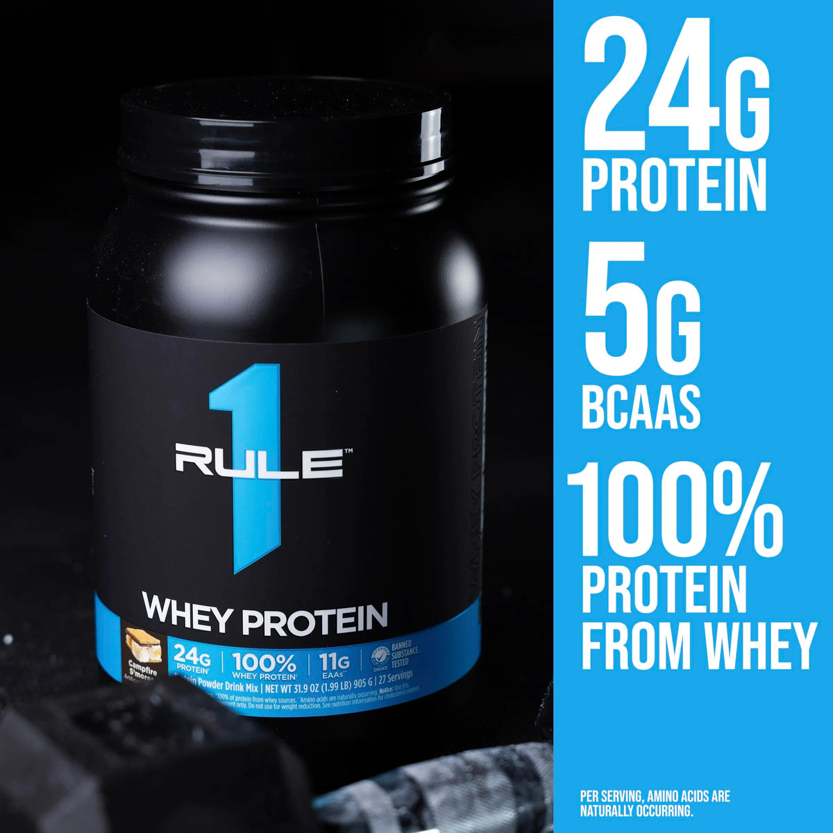 RULE 1 Whey Blend 100% Whey Protein 65Servings 2.8kg(5.02lbs)