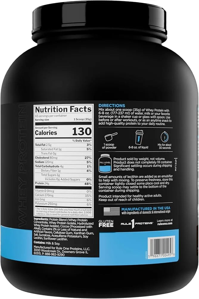 RULE 1 Whey Blend 100% Whey Protein 65Servings 2.8kg(5.02lbs)