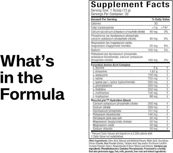 MuscleTech Platinum 100% Essential Amino Acids (EAA+) 30 Servings