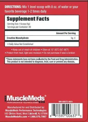 MuscleMeds Creatine Monohydrate 400g 80servings