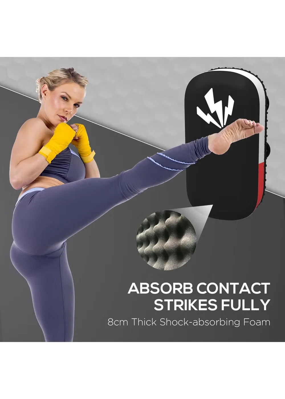 Curved Targets for Muay Thai, Thickened Boxing Pads for Kick Training EACH
