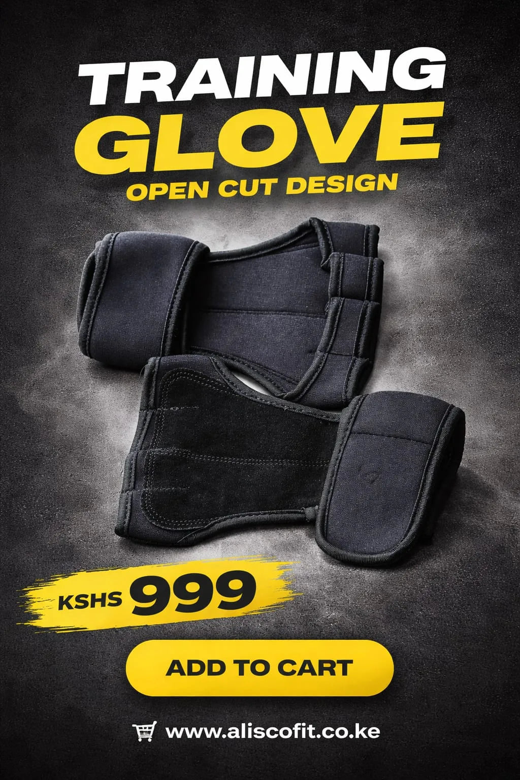 Open-Cut Velvet Non-Slip Fitness Gym Gloves