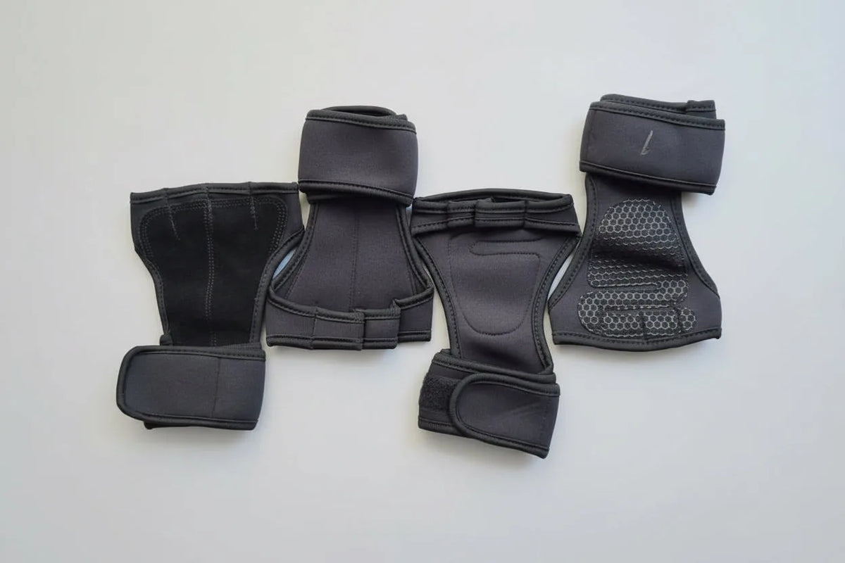 Open-Cut (No Thumb) Silicone Non Slip Training Gym Gloves