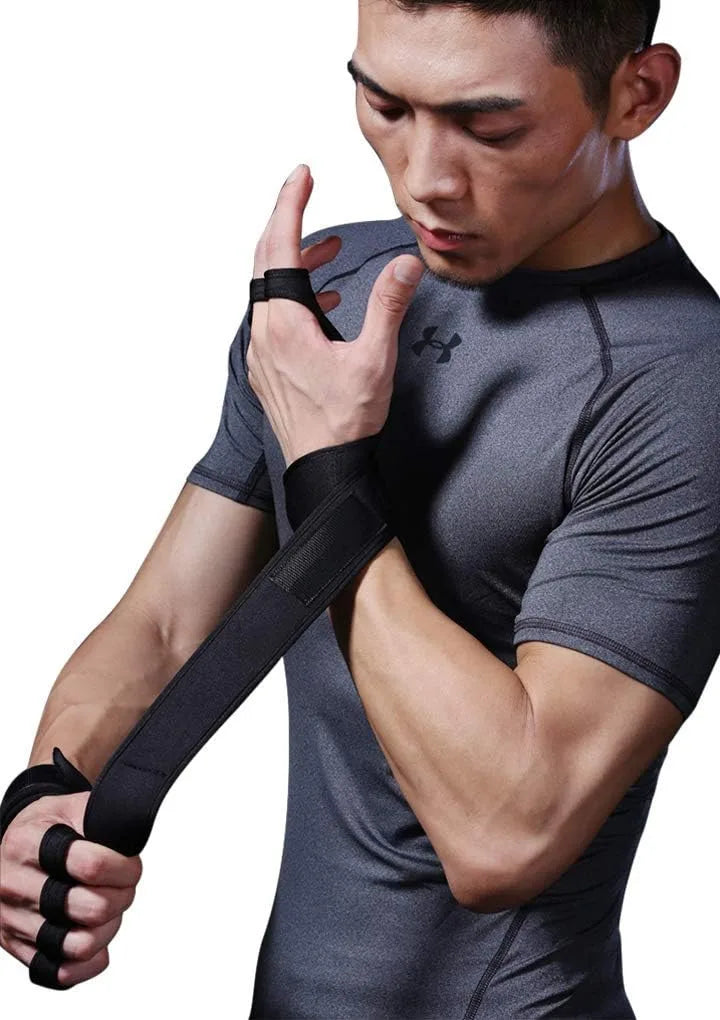 Open-Cut (No Thumb) Silicone Non Slip Training Gym Gloves