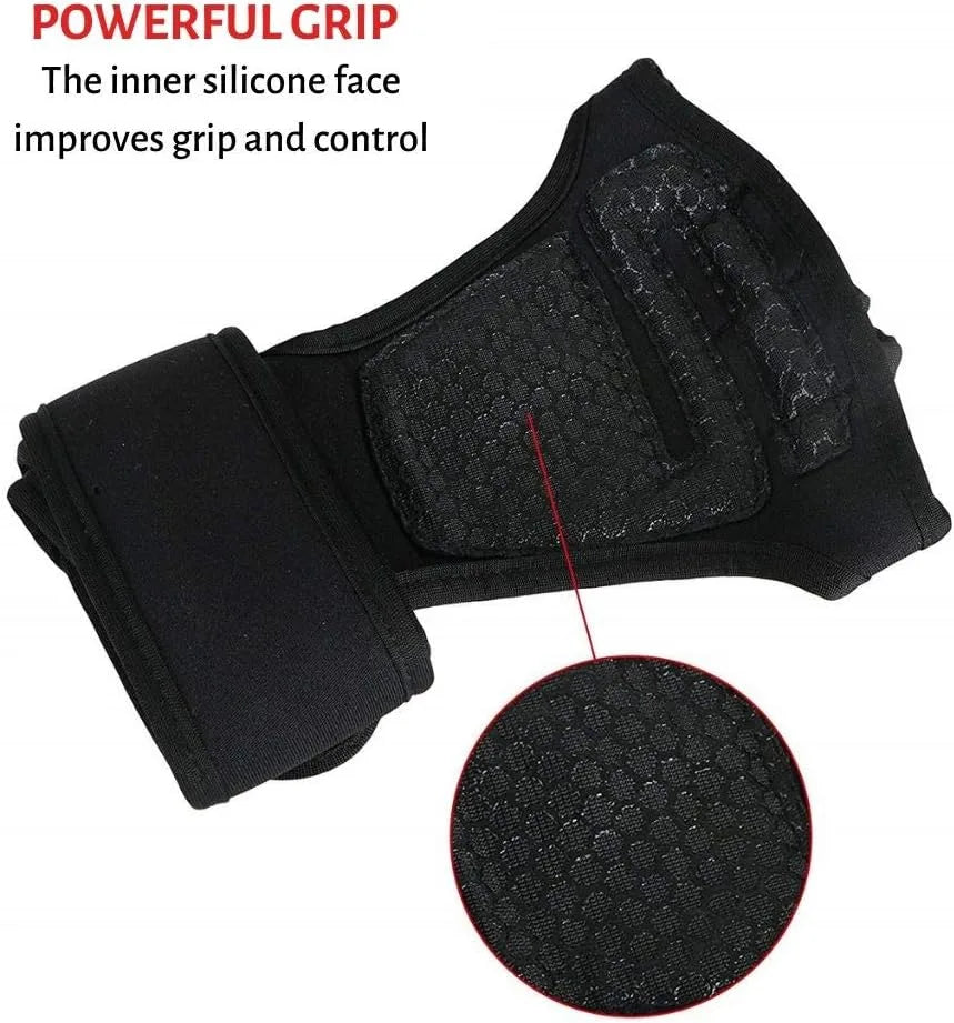 Open-Cut (No Thumb) Silicone Non Slip Training Gym Gloves