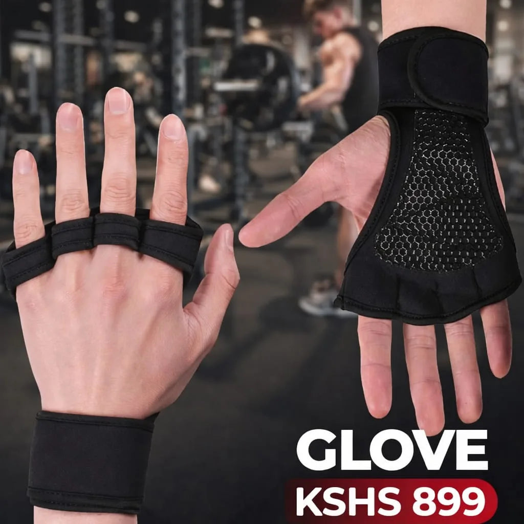 Open-Cut (No Thumb) Silicone Non Slip Training Gym Gloves