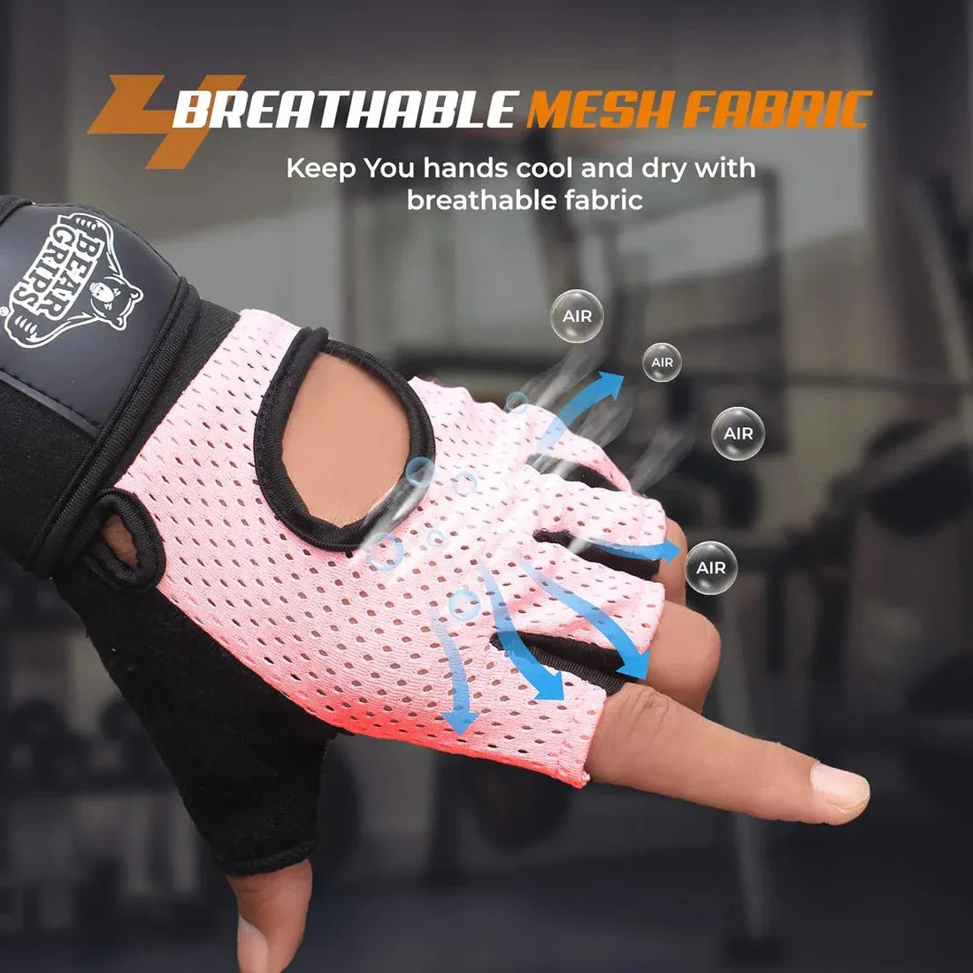 Training Gym Gloves with Full Wrist Support, Palm Protection and Extra Grip, Breathable