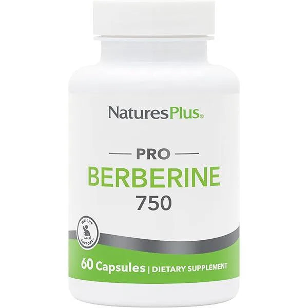 Natures Plus PRO Berberine 750 mg - 60 Capsules - Supports Healthy Metabolism - Non-GMO, Vegan & Gluten Free - 30 Servings