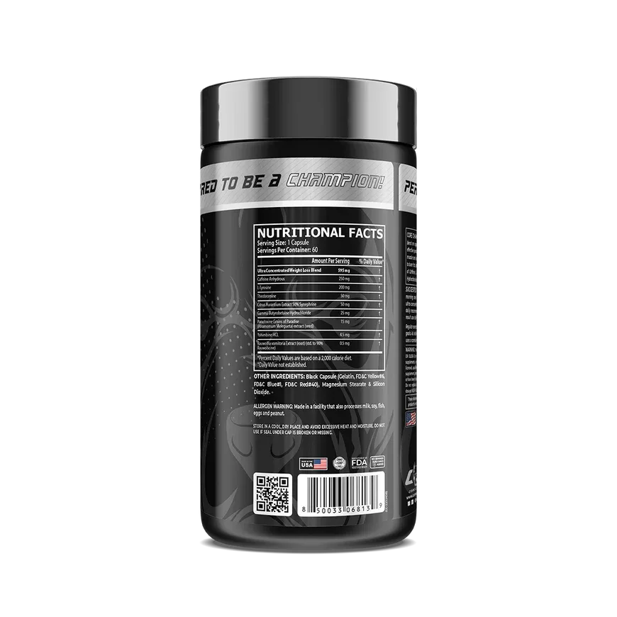 Core Champs SHRED-N-BURN Fat Burner 60 Capsules 60 Servings