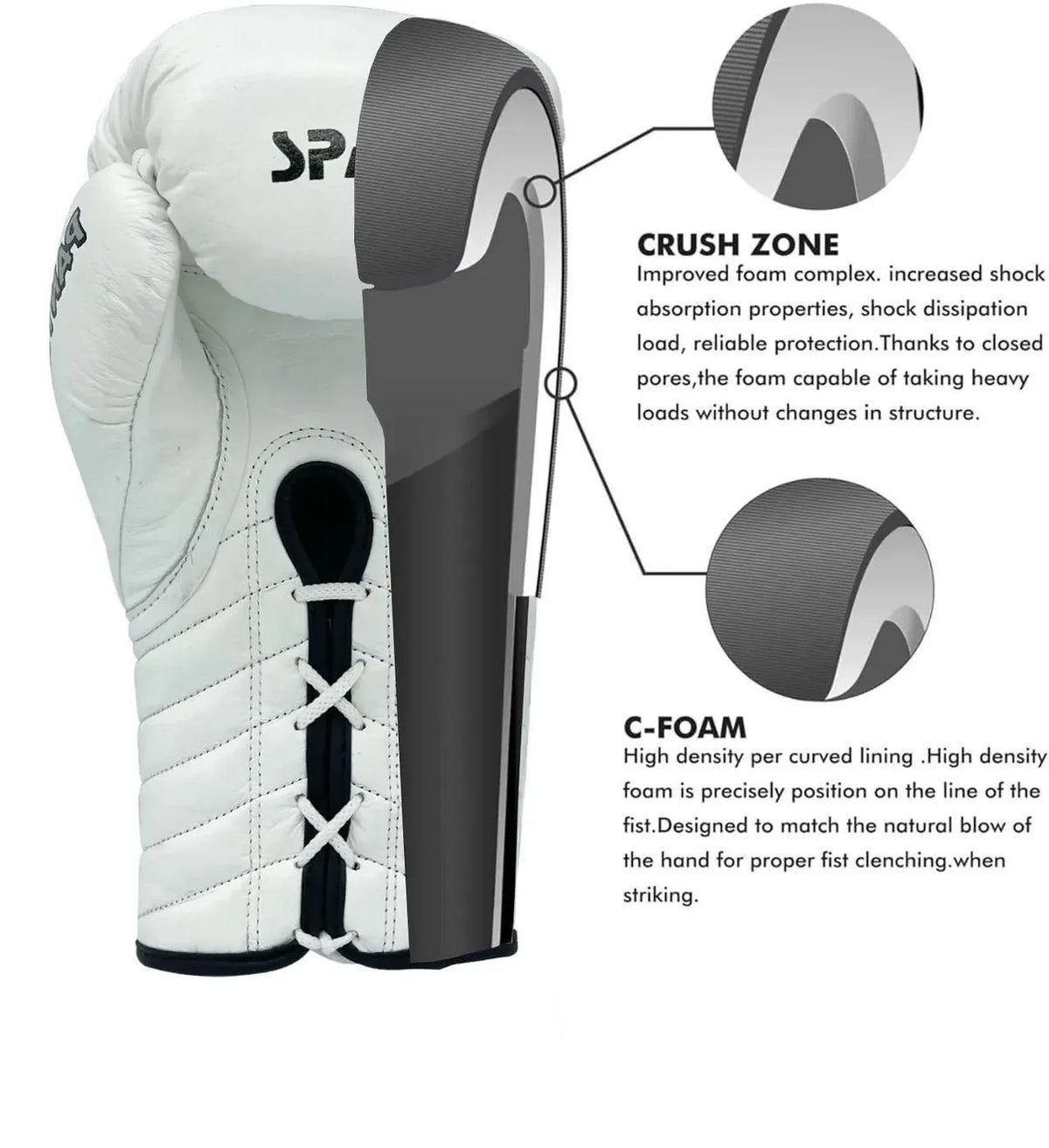 Professional Leather Spall Boxing Gloves