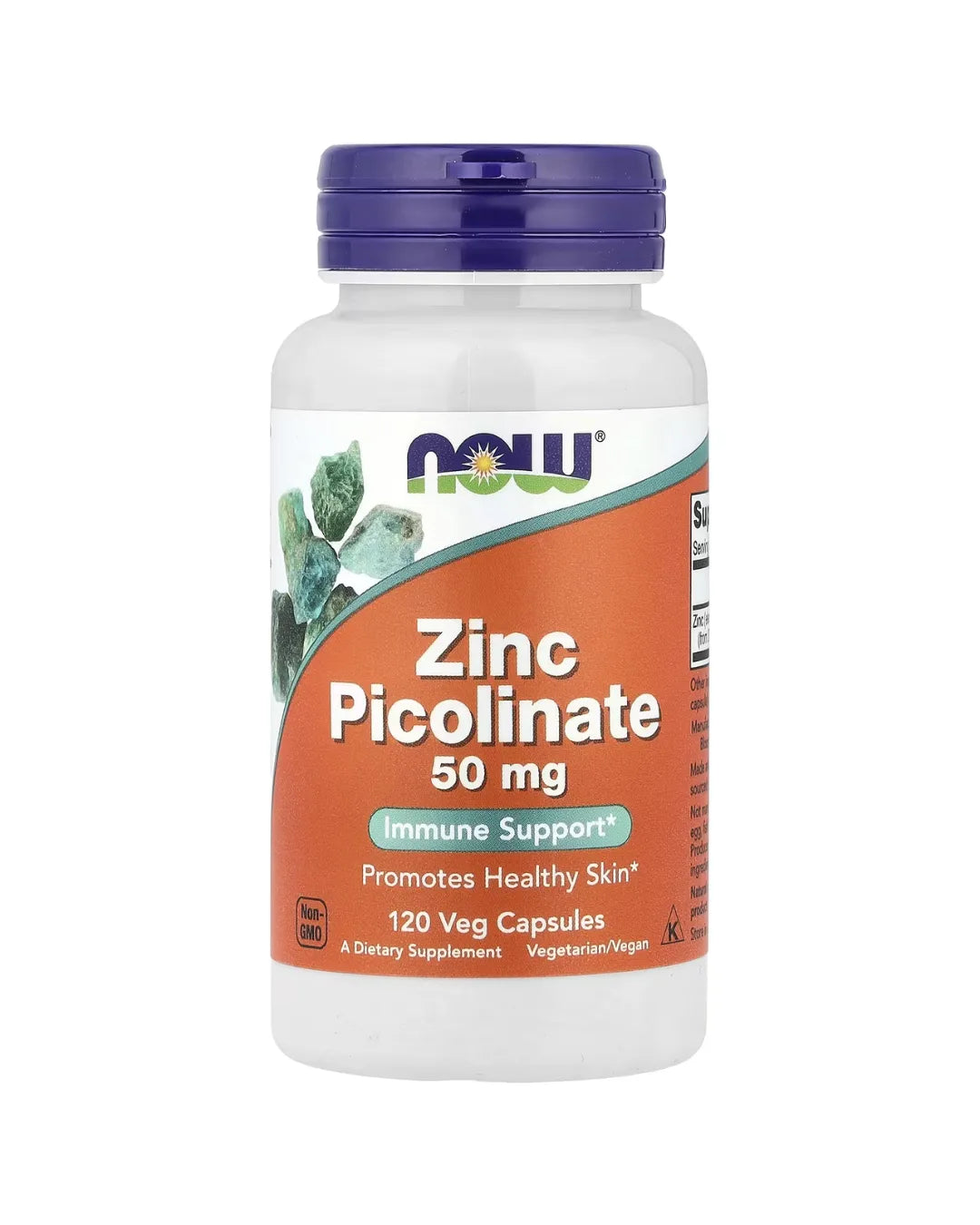 NOW Foods Zinc Picolinate 50 mg, Supports Enzyme Functions Immune Support 60 Veg Capsules