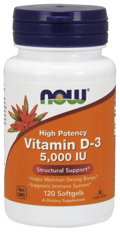 Now vitamin d3 5000ul 120 softgel