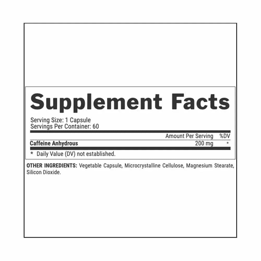 Nutrex Caffeine Pills 200 (60Capsules)