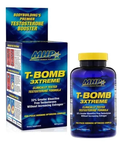 MHP T-Bomb 3xtreme Clinically Tested, Testosterone Booster for Men, Increase Libido, 168 Count