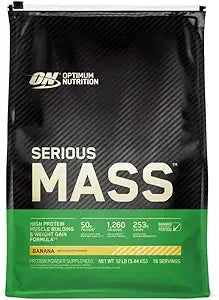 Optimum Nutrition Serious Mass Weight Gainer Protein Powder 12lbs(5.55kg) 16Servings
