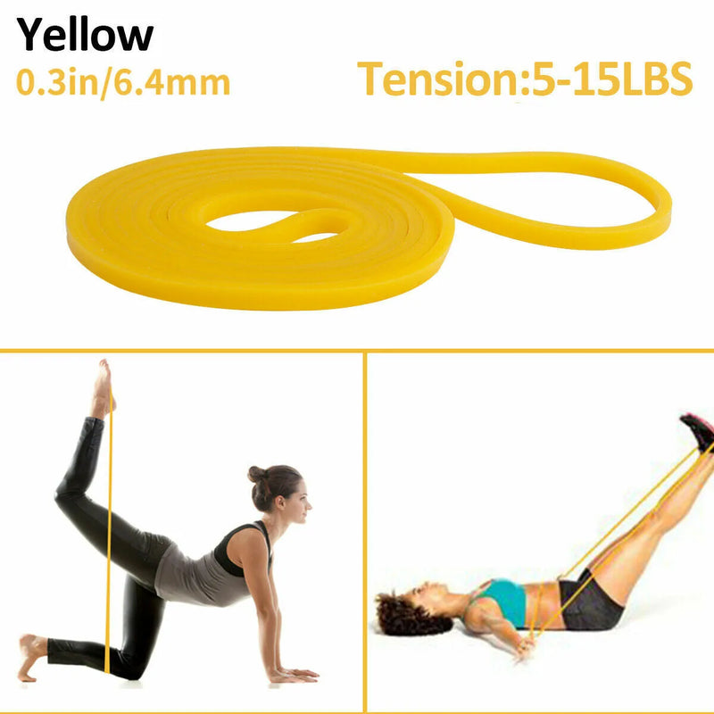 Heavy Duty Latex Resistance Band workout bands YELLOW