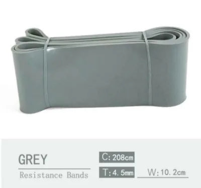 Heavy Duty Latex Resistance Band workout bands Aliscofit GREY
