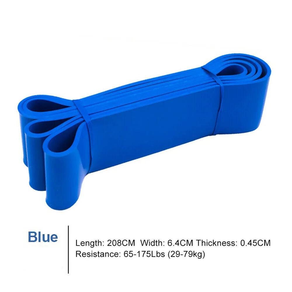Heavy Duty Latex Resistance Band workout bands Aliscofit BLUE