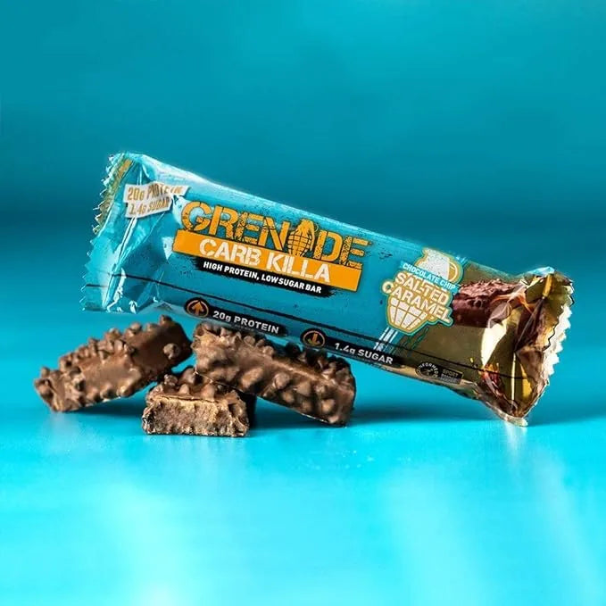 Grenade Carb Killa High Protein and Low Carb Bar, 12 x 60 g - Chocolate Chip Salted Caramel