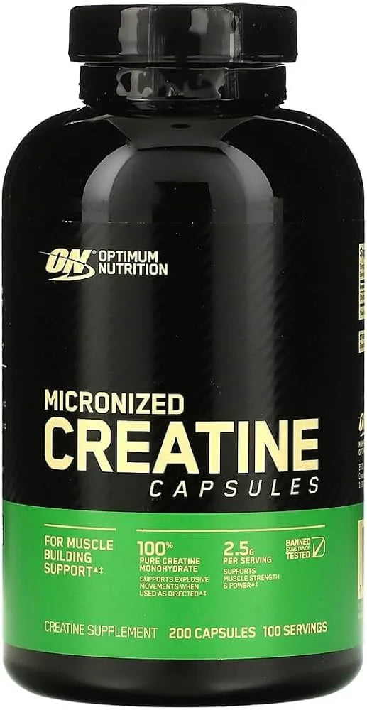 Optimum Nutrition Micronized Creatine Capsules 200 capsules (100 Servings)