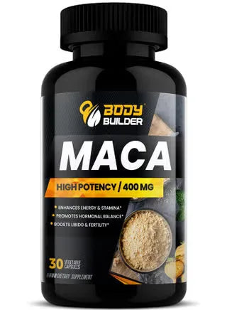 Body Builder Maca 400mg 30 Veggie Capsules 30 servings